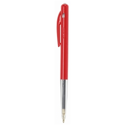 M10 Clic Retractable Ball Pen Red [Pack 50]